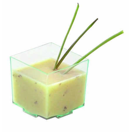 Packnwood Kara Clear Green Cubic Mini Cup - 2 Oz., 600PK 209MBKARA